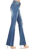 Recycled Medium Wash Fit and Flare Jeans
