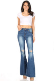 Recycled Medium Wash Fit and Flare Jeans