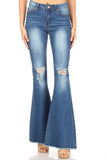 Recycled Medium Wash Fit and Flare Jeans